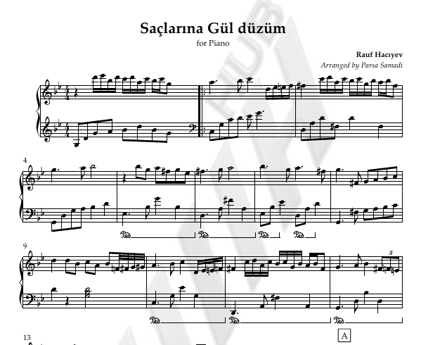  ساچلارینا گول دوزوم - Sachlarina Gul Duzum - Saçlarına Gül Düzüm 